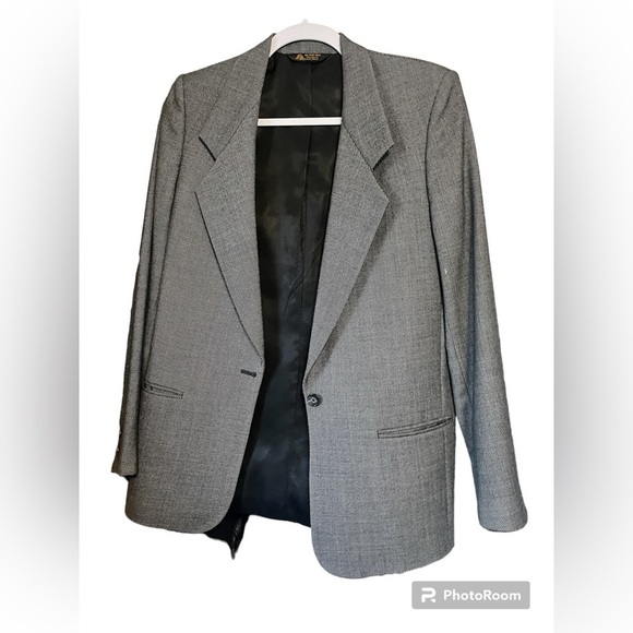 Kingsridge wool Women’s pure wool gray black career blazer Size 6 approximately - Picture 3 of 10